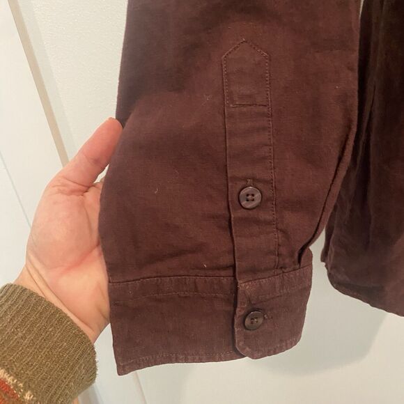 Southpole Linen Blend Shirt Men's XL Brown Long Sleeve Button Up Vtg Y2K EUC - Picture 6 of 12